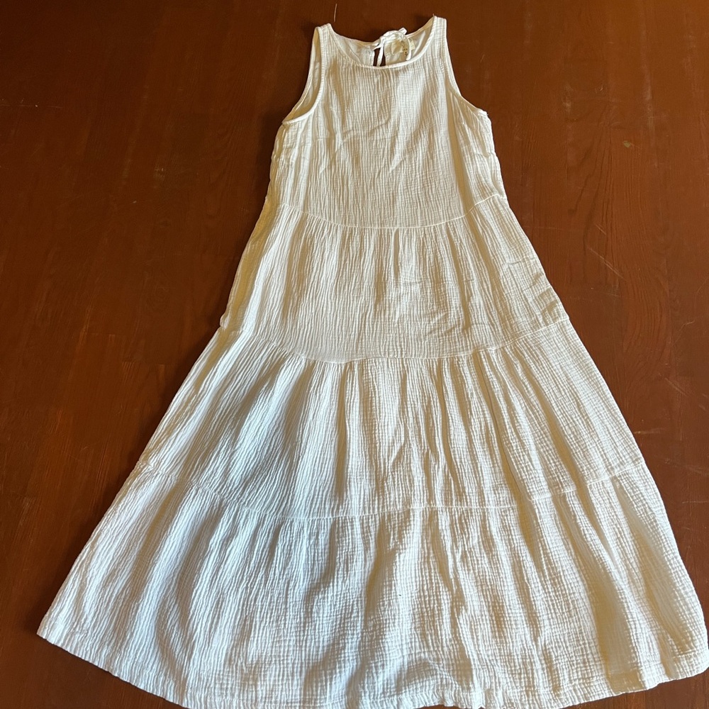 Joie White Sleeveless Cotton Dress
